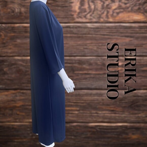 Erika Studio | Vintage Maxi Shift Dress | Blue | L | EUC - Picture 3 of 8